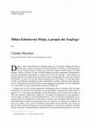 Research paper thumbnail of Miliza Edwinovna Matje, à propos du Naufragé