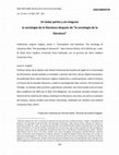 Research paper thumbnail of En todas partes y en ninguna: la sociología de la literatura después de “la sociología de la literatura”