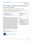 Research paper thumbnail of New challenges for the Human Oceans Past agenda [version 1; peer review: 2 approved