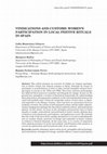 Research paper thumbnail of Vindications and Customs: Women’s Participation in Local Festive Rituals in Spain