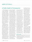 Research paper thumbnail of A Public Health of Consequence