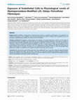 Research paper thumbnail of Exposure of Endothelial Cells to Physiological Levels of Myeloperoxidase-Modified LDL Delays Pericellular Fibrinolysis