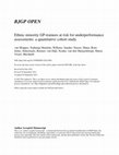 Research paper thumbnail of Ethnic minority GP trainees at risk for underperformance assessments: a quantitative cohort study