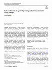 Research paper thumbnail of Enhanced trends in spectral greening and climate anomalies across Europe