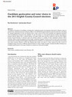 Research paper thumbnail of Candidate geolocation and voter choice in the 2013 English County Council elections