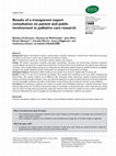 Research paper thumbnail of Results of a transparent expert consultation on patient and public involvement in palliative care research