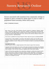 Research paper thumbnail of Factors Associated with Transition from Community Settings to Hospital as Place of Death for Adults Aged 75 and Older: A Population-Based Mortality Follow-Back Survey