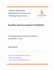 Research paper thumbnail of Security and Government Credibility