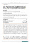 Research paper thumbnail of Expert opinion on current and future prophylaxis therapies aimed at improving protection for people with hemophilia A