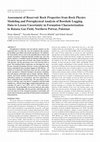 Research paper thumbnail of Assessment of Reservoir Rock Properties from Rock Physics Modeling and Petrophysical Analysis of Borehole Logging Data to Lessen Uncertainty in Formation Characterization in Ratana Gas Field, Northern Potwar, Pakistan