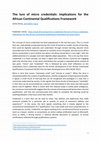 Research paper thumbnail of The lure of micro credentials: implications for the African Continental Qualifications Framework