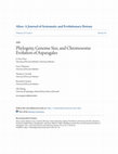 Research paper thumbnail of Phylogeny, Genome Size, and Chromosome Evolution of Asparagales