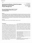 Research paper thumbnail of Contemporary Review of Anti-Corruption Measures in Construction Project Management