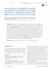 Research paper thumbnail of Stress analysis of mandibular implant overdenture with locator and bar/clip attachment: Comparative study with differences in the denture base length