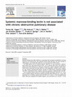 Research paper thumbnail of Systemic mannose-binding lectin is not associated with chronic obstructive pulmonary disease