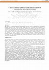 Research paper thumbnail of A multi-criteria approach for the selection of wastewater treatment systems