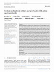 Research paper thumbnail of Cortical myelination in toddlers and preschoolers with autism spectrum disorder