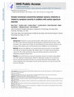 Research paper thumbnail of Greater functional connectivity between sensory networks is related to symptom severity in toddlers with autism spectrum disorder