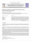 Research paper thumbnail of Stability and stabilization of switched linear dynamic systems with time delay and uncertainties