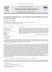 Research paper thumbnail of Exponential stabilization for a class of hybrid systems with mixed delays in state and control