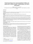 Research paper thumbnail of Ebola haemorrhagic fever among hospitalised children and adolescents in northern Uganda: epidemiologic and clinical observations