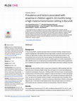 Research paper thumbnail of Prevalence and factors associated with anaemia in children aged 6–24 months living a high malaria transmission setting in Burundi