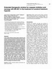 Research paper thumbnail of Extended therapeutic window for caspase inhibition and synergy with MK-801 in the treatment of cerebral histotoxic hypoxia