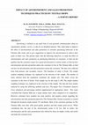 Research paper thumbnail of Impact of Advertisement and Sales Promotion Techniques Practiced by Textile Shops - A Survey Report