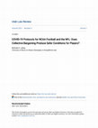 Research paper thumbnail of COVID-19 Protocols for NCAA Football and the NFL: Does Collective Bargaining Produce Safer Conditions for Players?