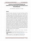 Research paper thumbnail of A Review on Law Pertaining Protection and Conservation of the Environment 1