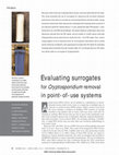 Research paper thumbnail of Evaluating surrogates forCryptosporidiumremoval in point-of-use systems