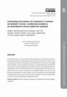 Research paper thumbnail of Consideração moral de animais e o nomos de Robert Cover: a dimensão jurídica do movimento pelos direitos animais