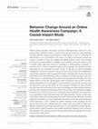 Research paper thumbnail of Behavior Change Around an Online Health Awareness Campaign: A Causal Impact Study