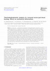 Research paper thumbnail of Thermohydrodynamic analysis of a textured sector-pad thrust bearing: effects on mechanical deformations