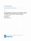 Research paper thumbnail of Living behaviour assessment at residential college building with bioclimatic design strategies