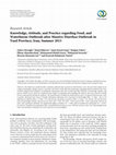 Research paper thumbnail of Knowledge, Attitude, and Practice regarding Food, and Waterborne Outbreak after Massive Diarrhea Outbreak in Yazd Province, Iran, Summer 2013