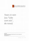 Research paper thumbnail of Tears in rain