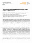 Research paper thumbnail of Metrics for Intercomparison of Remapping Algorithms (MIRA) applied to Earth System Models