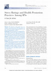 Research paper thumbnail of Stress Ratings and Health Promotion Practices Among RNs