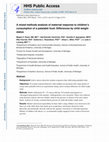 Research paper thumbnail of A mixed methods analysis of maternal response to children's consumption of a palatable food: differences by child weight status