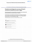 Research paper thumbnail of Prevalence and diagnostic accuracy of Doppler ultrasound of placenta accreta in Egypt