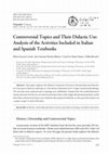 Research paper thumbnail of Controversial Topics and Their Didactic Use: Analysis of the Activities Included in Italian and Spanish Textbooks