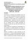 Research paper thumbnail of Prevalencia de irregularidades en el ciclo menstrual y factores asociados de las adolescentes en el Colegio Nacional Experimental Benigno Malo