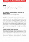 Research paper thumbnail of Recalibrating Management Research for the Post‐COVID‐19 Scientific Enterprise