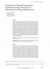 Research paper thumbnail of Treatment of Benign Paroxysmal Positional Vertigo: Necessity of Postmaneuver Patient Restrictions