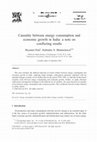 Research paper thumbnail of Causality between energy consumption and economic growth in India: a note on conflicting results