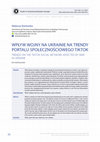 Research paper thumbnail of Wpływ wojny na Ukrainie na trendy portalu społecznościowego TikTok