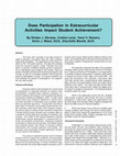 Research paper thumbnail of Does Participation in Extracurricular Activities Impact Student Achievement