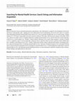 Research paper thumbnail of Searching for Mental Health Services: Search Strings and Information Acquisition