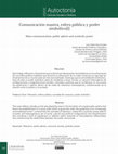 Research paper thumbnail of Comunicación masiva, esfera pública y poder simbólico